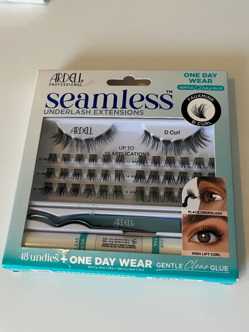 ARDELL - FULL KIT -Seamless under lash extensions kit, faux D-curl, black